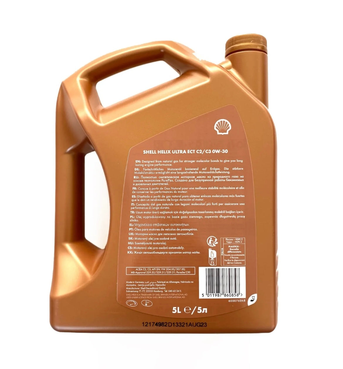 Shell Helix Ultra ECT C2 C3 0w-30 Engine Oil, 5 Litre