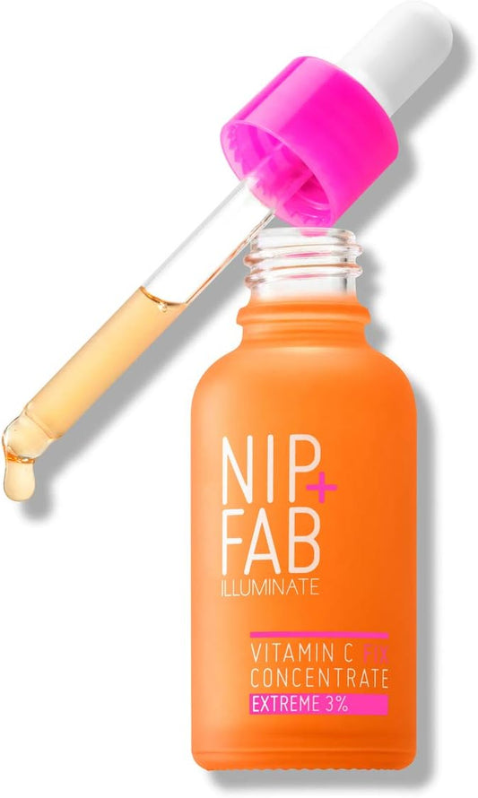 Nip + Fab Vitamin C Fix Booster Face Drops Moisturizing Hydrating Antioxidant Face Brightener 30 ml